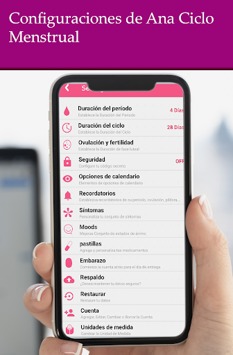 Android application Ana Ciclo Menstrual screenshort