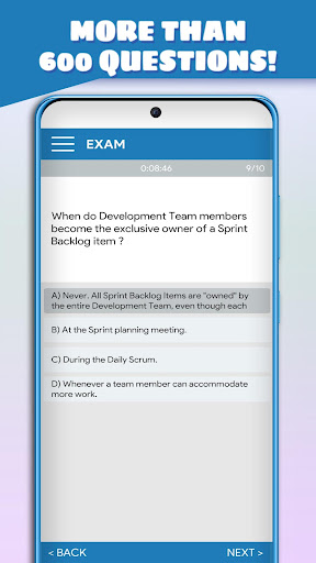 Scrum Test - Quiz Simulator Screen 2
