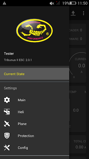 Tribunus ESC cofigurator Screen 2