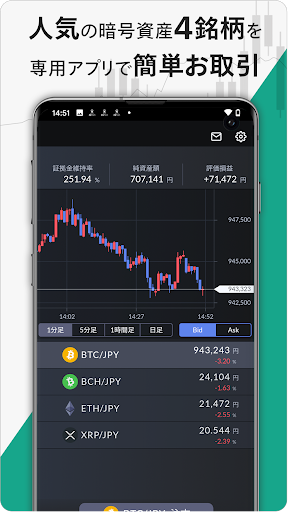 Android application MONEX TRADER CRYPTO　暗号資産CFD取引 screenshort