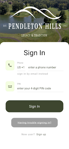 Android application Pendleton Hills Members screenshort