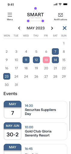 Securitas Smart Event Tracker Screen 3