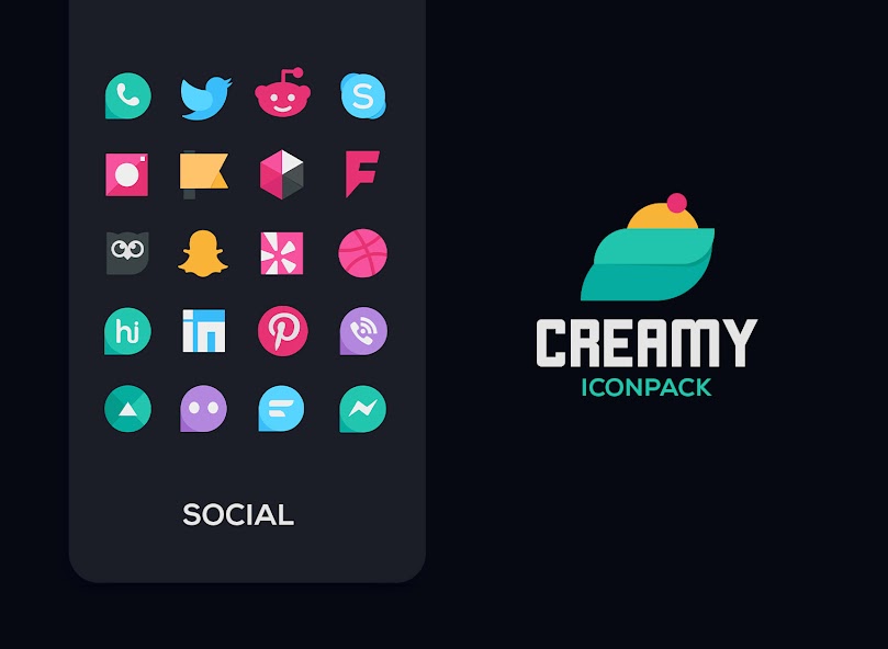 Creamy Icon pack banner