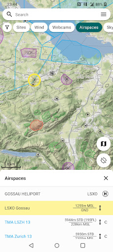 Wingit - Paragliding Map Screen 2