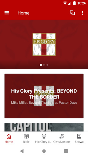 Android application His Glory Ministry screenshort