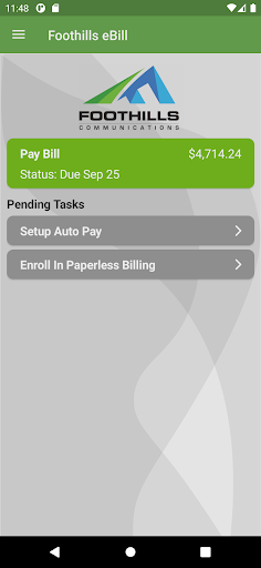 Foothills eBill Screen 2