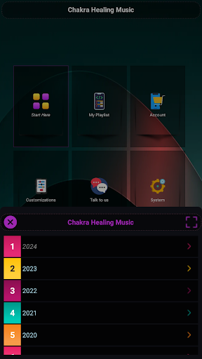 Screenshot of Chakra Healing Music