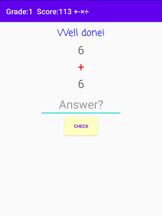 Android application Hit and Solve Maths screenshort