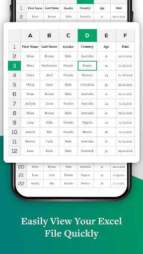 XLS reader for Excel files Screen 3