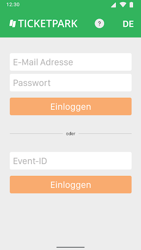 Android application Ticketpark CheckIn screenshort