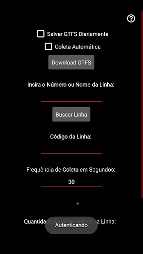 Android application Coletar Dados de AVL de SP screenshort