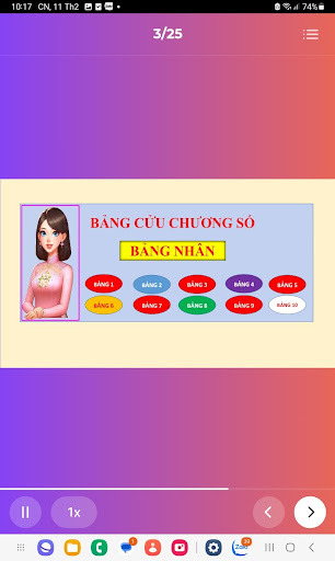 Bảng cửu chương số Screen 3