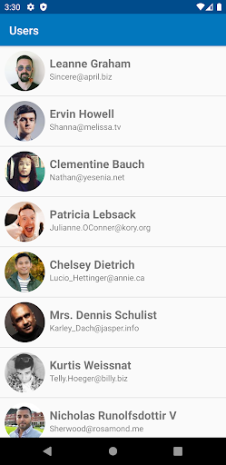 Android application user place holder screenshort