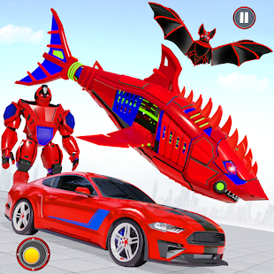 Shark Robot Car Transform Game 52 screenshots 1