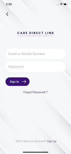 Care Direct Link Caregiver Screen 2