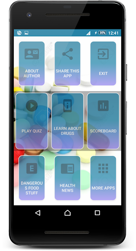 Android application Dangerous Medications Quiz screenshort