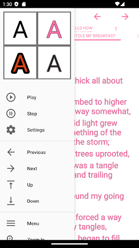 Android application zBook: Treasure screenshort