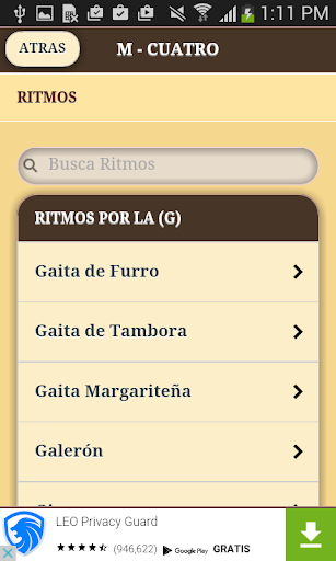 Venezuelan cuatro Chords Screen 3