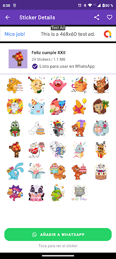 happy birthday stickers Screen 2