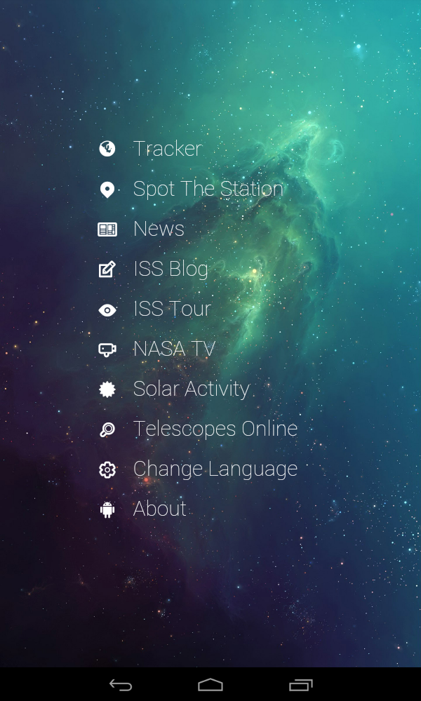 Android application ISS Tracker Pro screenshort