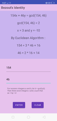 Android application Number Theory Tool screenshort