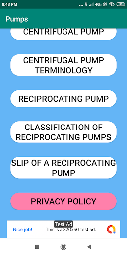 Mechanical Engineering Pumps Screen 2