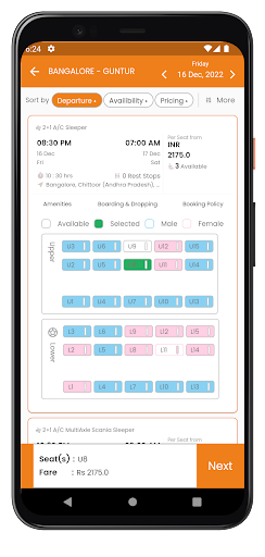 Rajesh Transports -Bus Tickets Screen 3