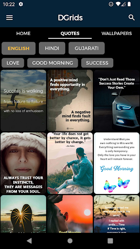 DGRIDS Wallpaper & Quotes Screen 3