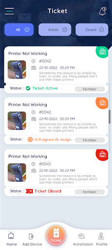 MobiOcean Customer Support App Screen 3