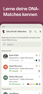 Ancestry: Familie und DNA Screenshot