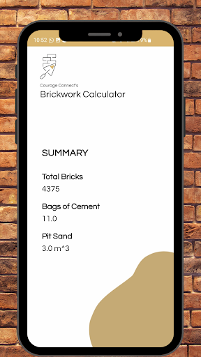 Brickwork Calculator Screen 3