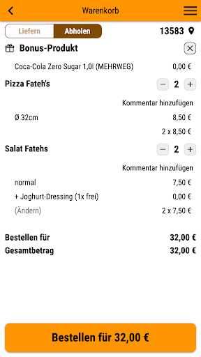Fatehʻs Pizzeria & Bäckerei Screen 2
