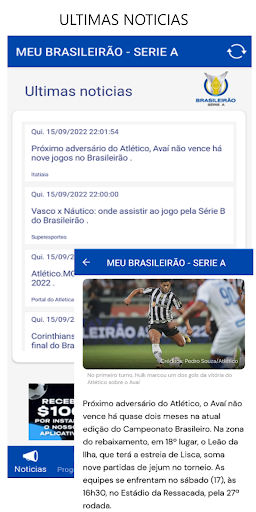Android application Meu Brasileirao 2022 Serie A screenshort