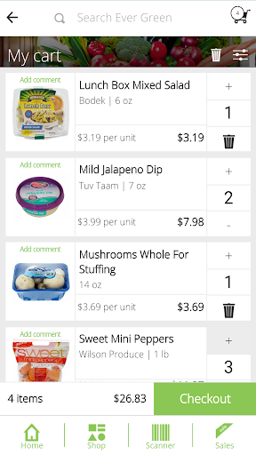 Screenshot of Evergreen Kosher Market
