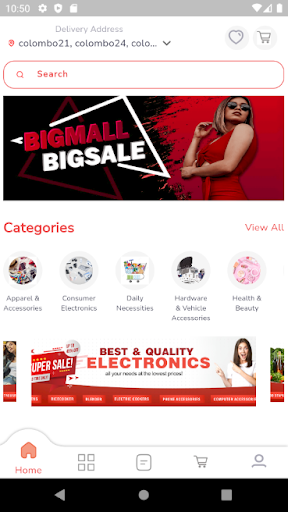 Bigmall Online Shopping App Screen 2