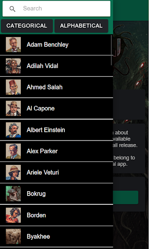 Android application Cthulhu: Death May Die Codex+ screenshort