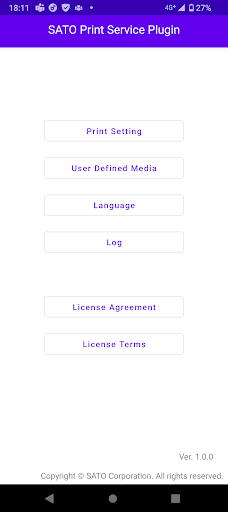Android application SATO Print Service Plugin Beta screenshort