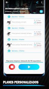 Screenshot 5 Entrenamiento barras con pesas android