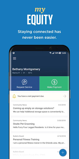 Android application MyEquity by Equity Residential screenshort