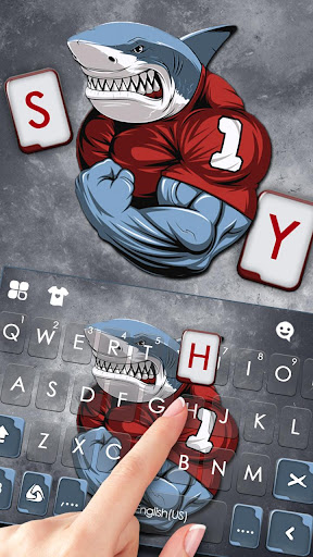 Macho Shark Keyboard Theme Screen 2