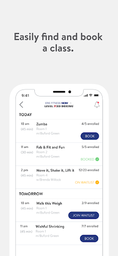 Screenshot of Erie Fitness Now and Level Red