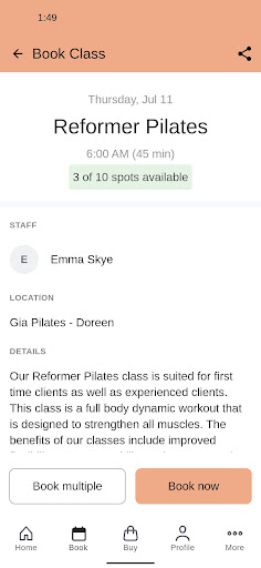 Gia Pilates Screen 3