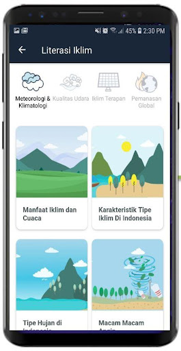 Android application Literasi Iklim screenshort