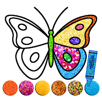 Glitter Coloring Pages Book Drawing Paint for Kids