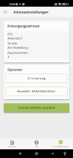 Android application KsB Abfall- und Wertstoffapp screenshort