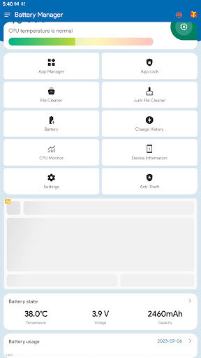 Battery Manager Screen 2