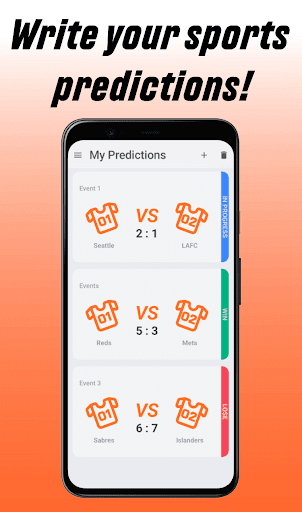 Android application Wil - sport prediction list screenshort