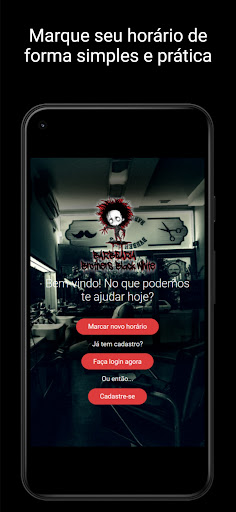 Android application Barbearia Brothers Black White screenshort
