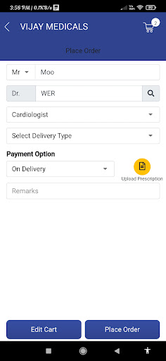 Android application VijayMed screenshort