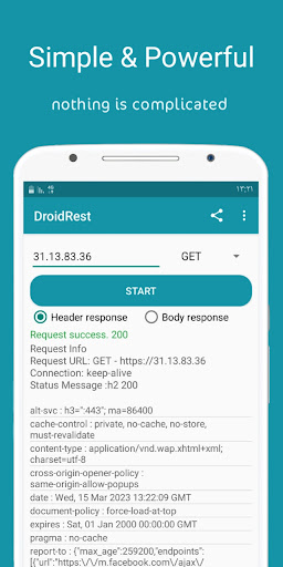 DroidRest - Rest Api Client Screen 2